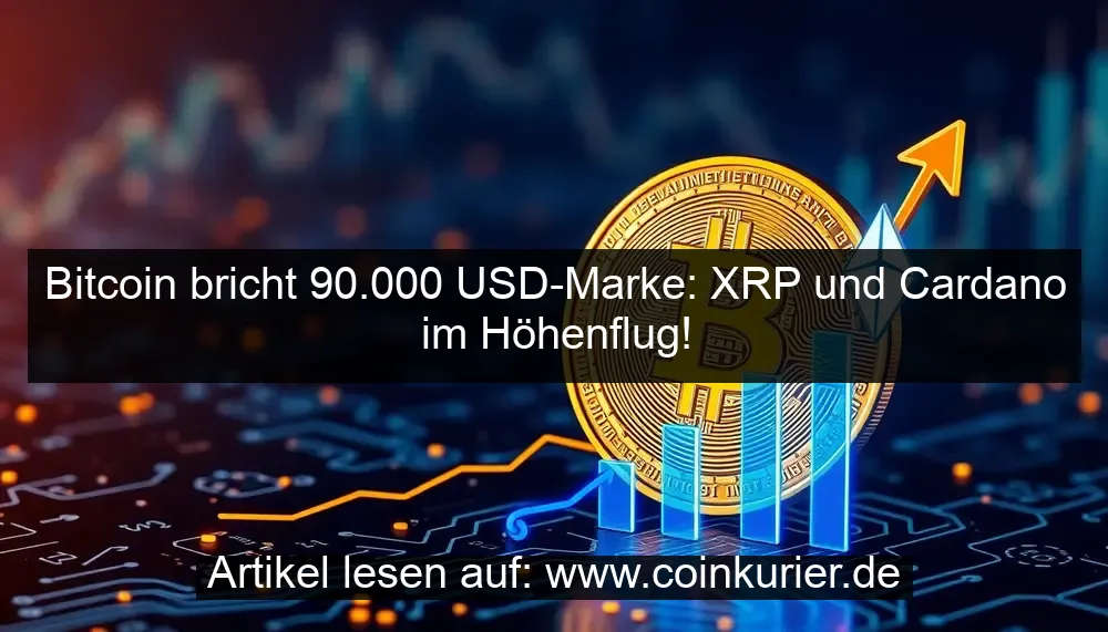 Bitcoin franchit la barre des 90 000 USD : XRP et Cardano s'envolent ! - La Crypto Monnaie